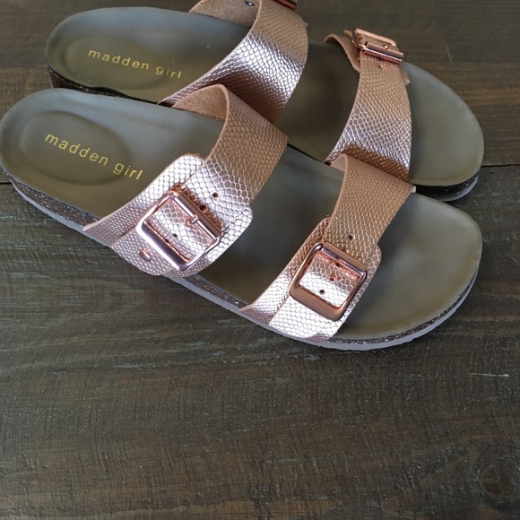 ❌SOLD❌Madden Girl size 8 “Brando” Sandal Rose Gold - Picture 2 of 8